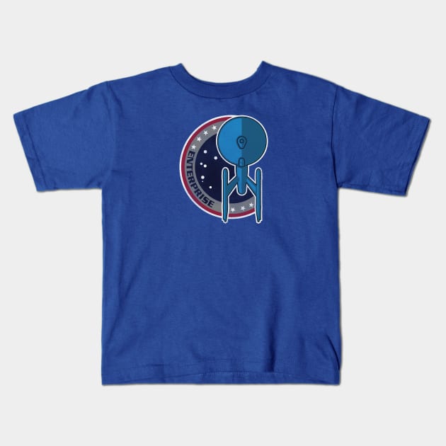 VINTAGE ENTERPRISE PATCH V3 Kids T-Shirt by JWDesigns